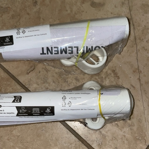 Set of 2 IKEA KOMPLEMENT PAX WARDROBE Clothes Rail Rack White 19 5/8 NEW - Picture 4 of 8